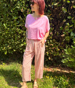 Pantalon magique rayé