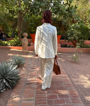 Tailleur pantalon à rayures