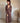 Robe longue plissée choco