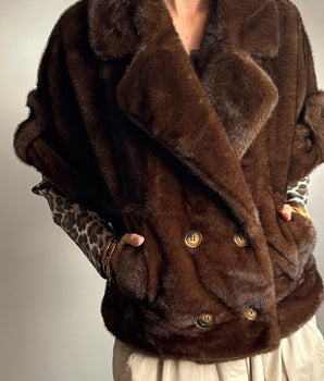 Veste fourrure choco Johanna Paris