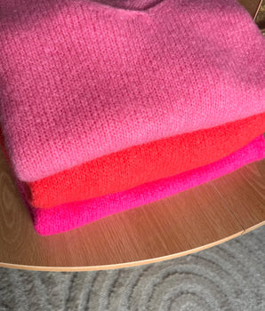 Pull mohair col V