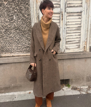 Manteau pied poule - Johanna Paris