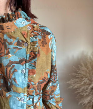 Chemise fluide en voile de coton imprimée – Johanna Paris
