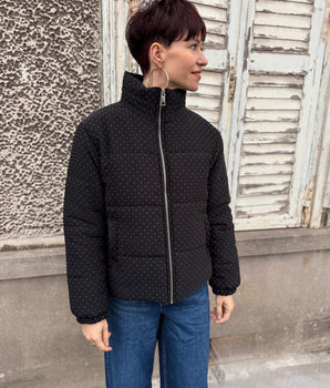 Doudoune courte à strass – Esprit chic & cocooning