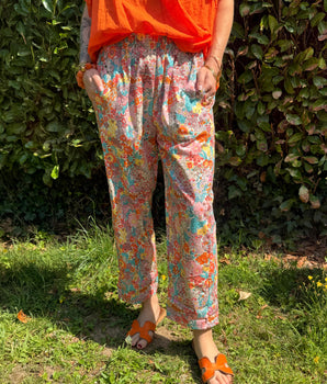 Pantalon Magique 7/8ème Fleuri – Johanna Paris (Taille 36/42)