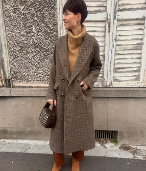 Manteau pied poule - Johanna Paris