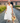 Robe longue blanche en gaze de coton avec broderies tropicales, coupe fluide, adaptée du 46 au 50+.
