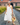 Robe longue blanche en gaze de coton avec broderies tropicales, coupe fluide, adaptée du 46 au 50+.