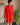 Robe en jean corail manches longues coupe fluide vue face