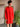 Robe en jean corail manches longues coupe fluide vue face