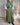 robe longue avec gilet boutonnée et découpes couleur vert kai