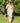 Robe longue brodée main à carreaux marque The Corner