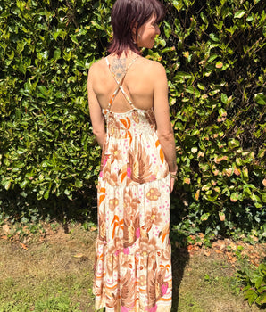 robe d'été parfaite pour les vacances, imprimé tropical taille 36 au 40