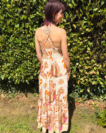 robe d'été parfaite pour les vacances, imprimé tropical taille 36 au 40