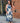 Robe femme élégante à encolure américaine coloris bleu et blanc LM Lulu 