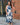 Robe femme élégante à encolure américaine coloris bleu et blanc LM Lulu 