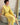 robe longue jaune rayée brodée johanna paris