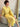 robe longue jaune rayée brodée johanna paris