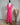 robe longue plissée légère pour occasions coloris noir ou fushia, idéale pour ce printemps-été, à porter avec une veste en jean.