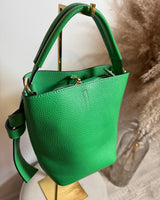 sac bourse en cuir, vert Gucci avec pochette intérieur amovible