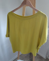 tee shirt manches chauve souris jaune johanna paris