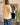 Vue dos trench beige femme coupe loose avec col en velours chocolat