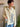veste jean ecru motif bandana bleu johanna paris vue face