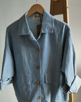 veste courte rayée bleu marque Johanna Paris